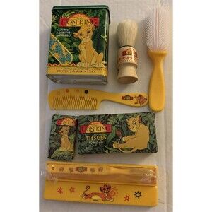 Disney Lion King Kids Toiletry Set Simba Pumbaa Brush Comb Tissues Soap Bandages